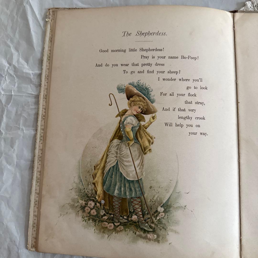 稀少1860年アンティーク美しい絵本ヴィクトリアン洋書ジャンクジャーナル児童書