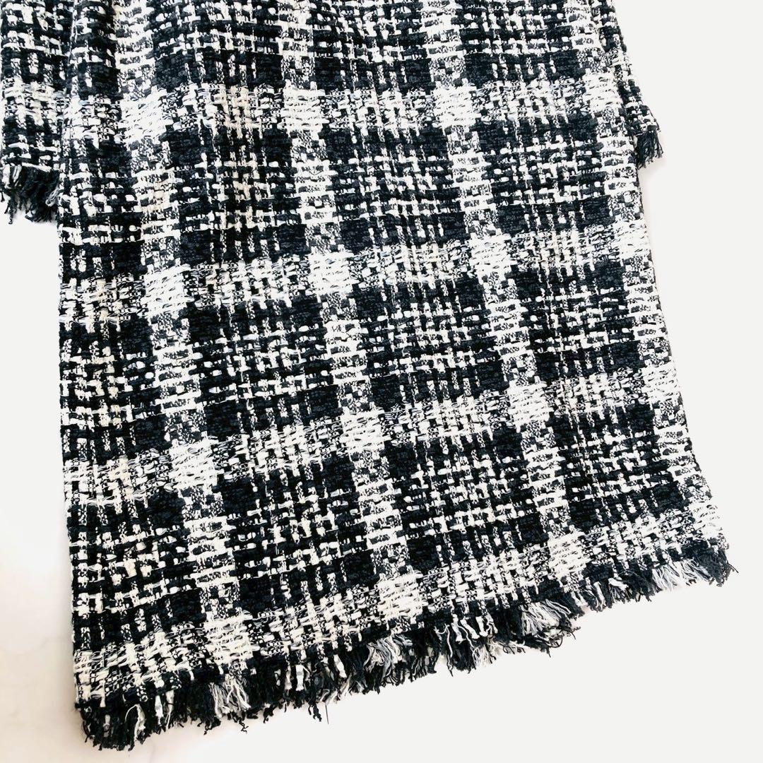 極美品✨️セオリー　ツイード　ガウンコート　ベルト　ロング丈　セレモニー　S