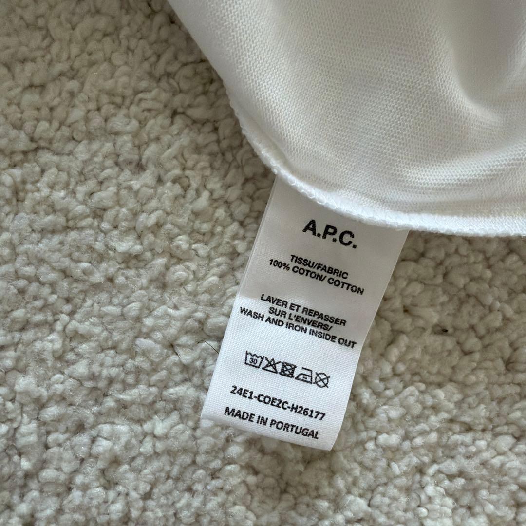 A.P.C. アーペーセー 刺繍ロゴ 長袖Tシャツ Sサイズ