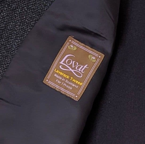 J.PRESS 　Lovat　ツイードベスト 　くるみボタン　ネイビー
