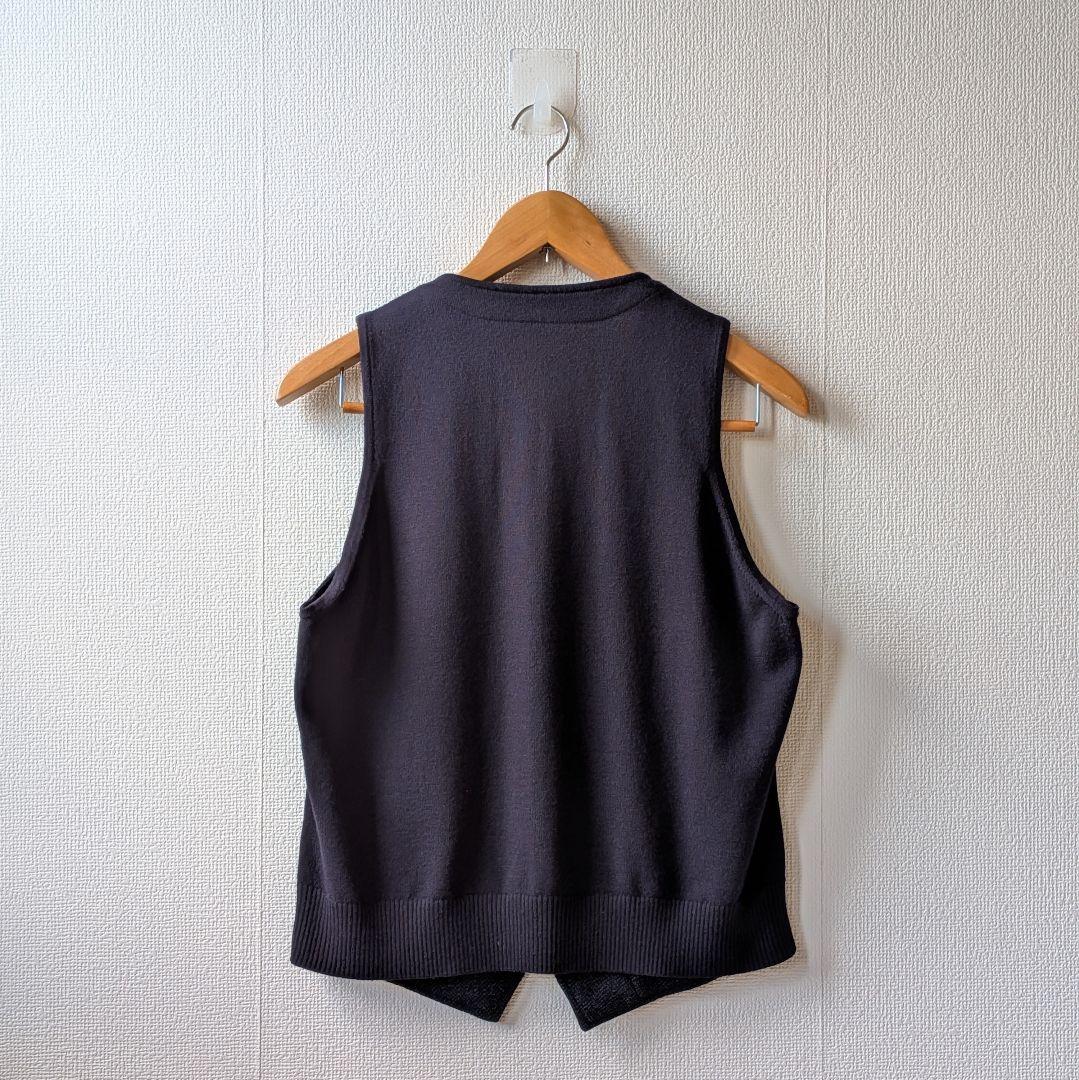 J.PRESS 　Lovat　ツイードベスト 　くるみボタン　ネイビー
