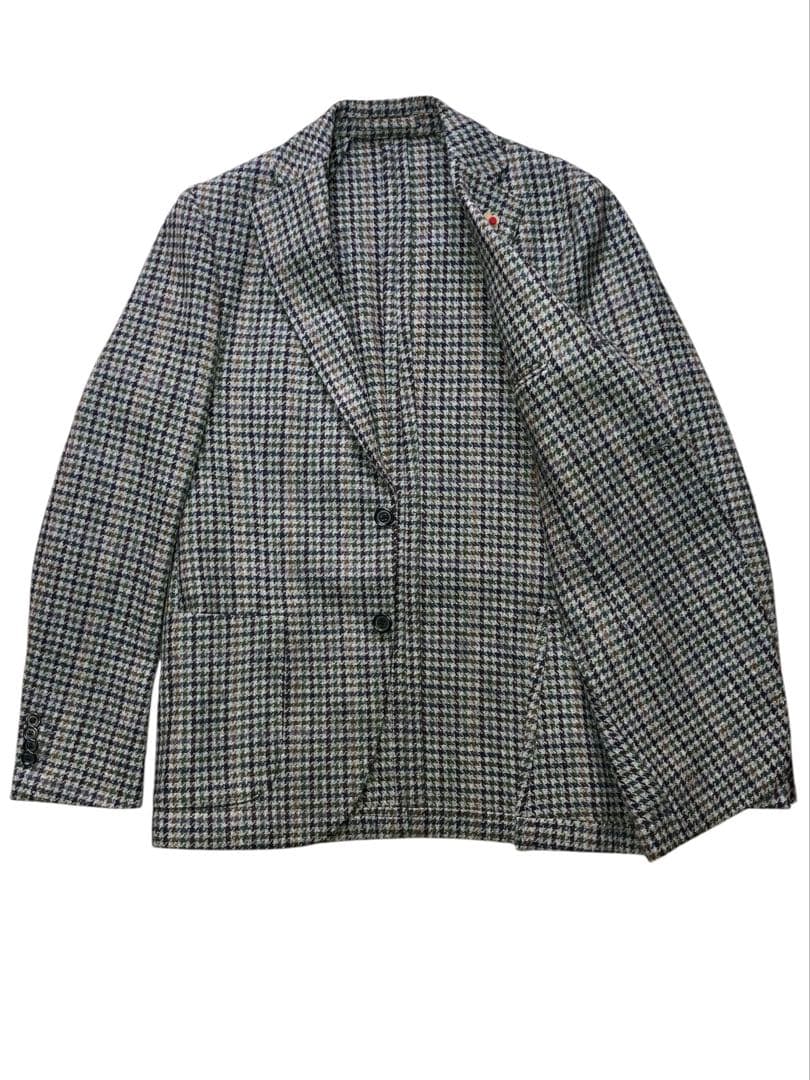 LARDINI チェック柄 テーラードジャケット
