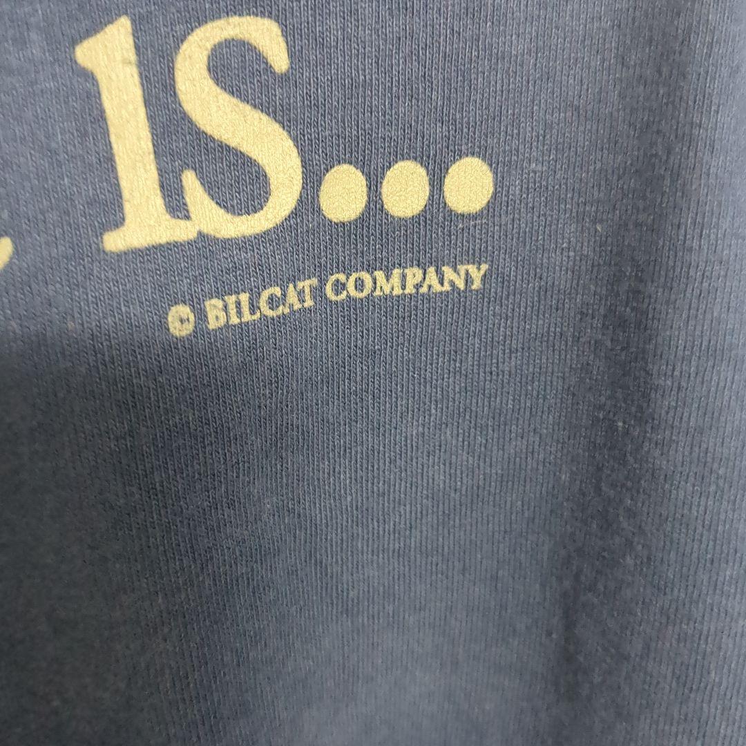 90's Bilcat Company メッセージ Tシャツ Lサイズ