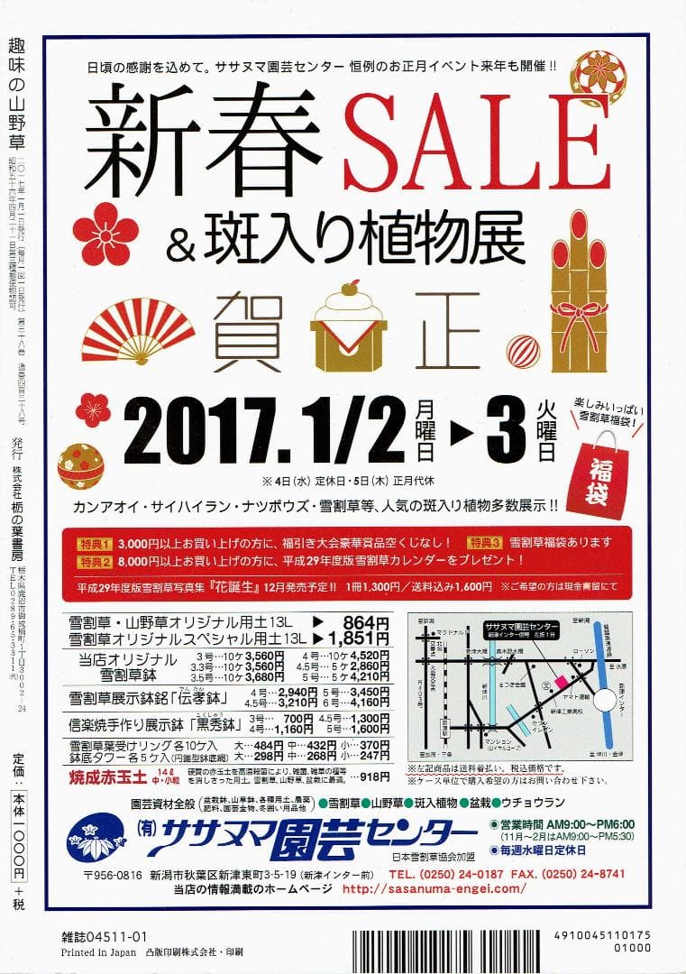 趣味の山野草 2017年01月号