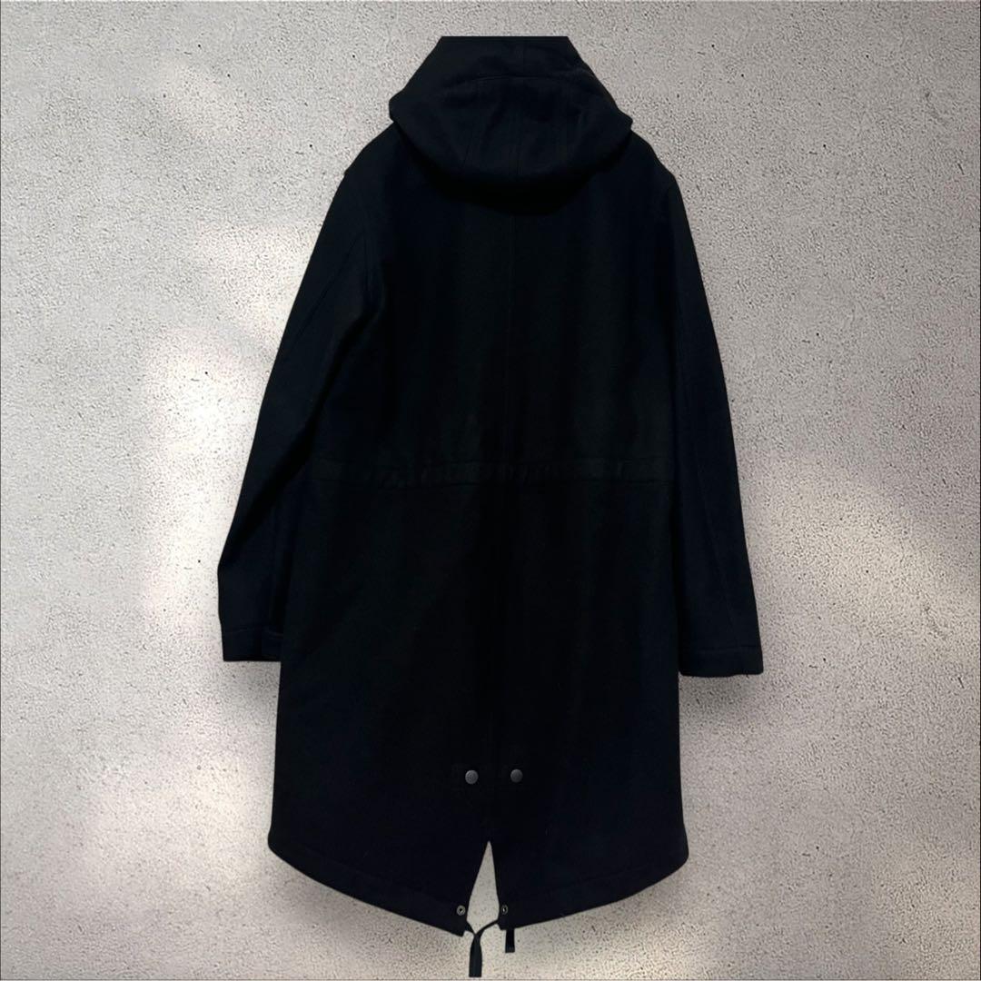極美品 Rott weiler ロットワイラー モッズコート フード 黒 M