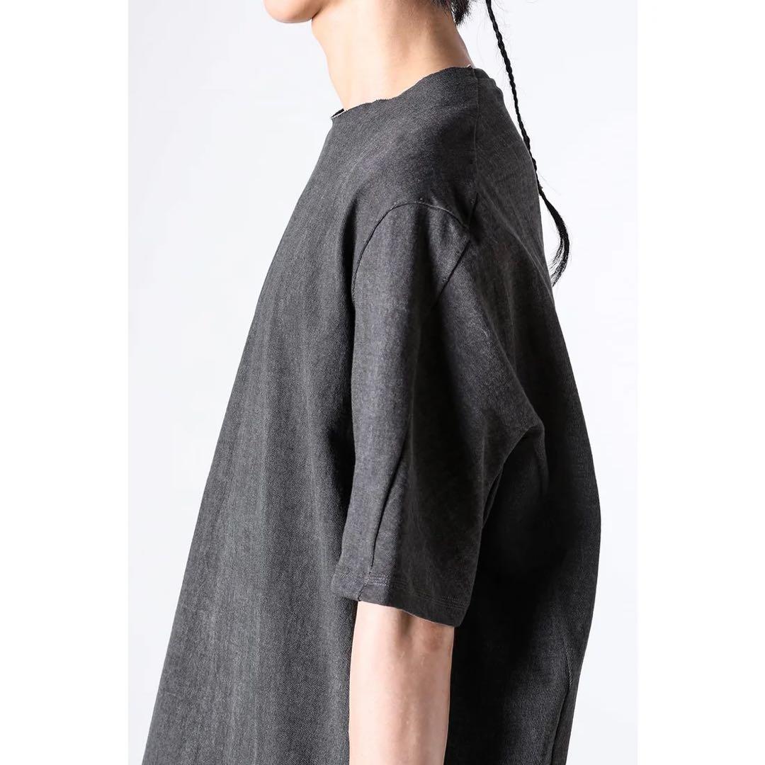 DEVOA Short Sleeve Pigment Dyeチャコールグレー2
