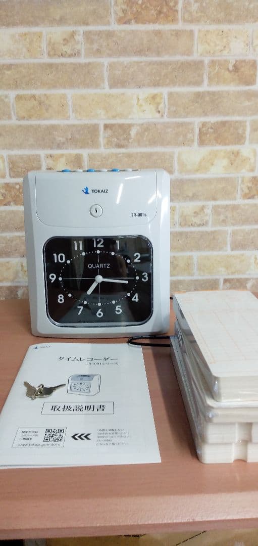 美品　TOKAIZ タイムレコーダー TR-001s　タイムカード180枚付き