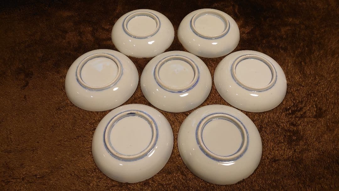 古伊万里　伊万里　色絵　金襴手　豆皿　菓子皿　蔵出し　茶道具　７客
