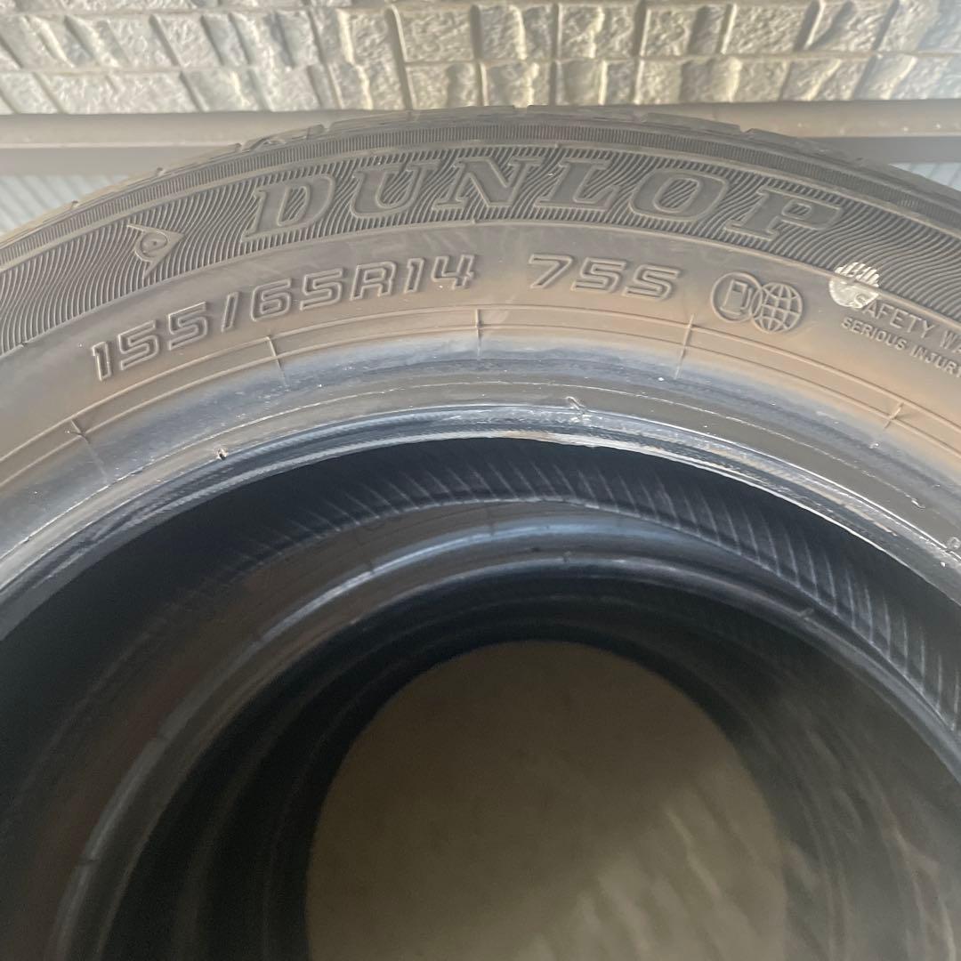 ダンロップ　ノーマルタイヤ　155/65R14 中古4本　23年製　送料込み