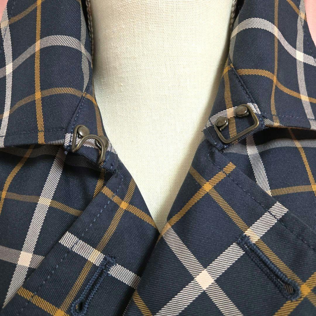 新品・未使用★COACHチェック柄トレンチコート　XS/M　ミディアム丈ベルト付