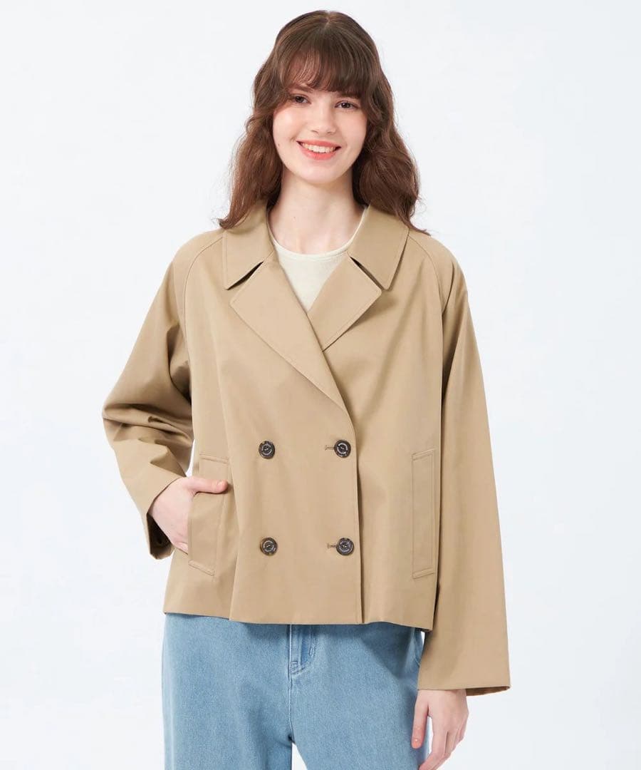 【美品】マッキントッシュフィロソフィー　ソフトギャバジン ショートトレンチコート