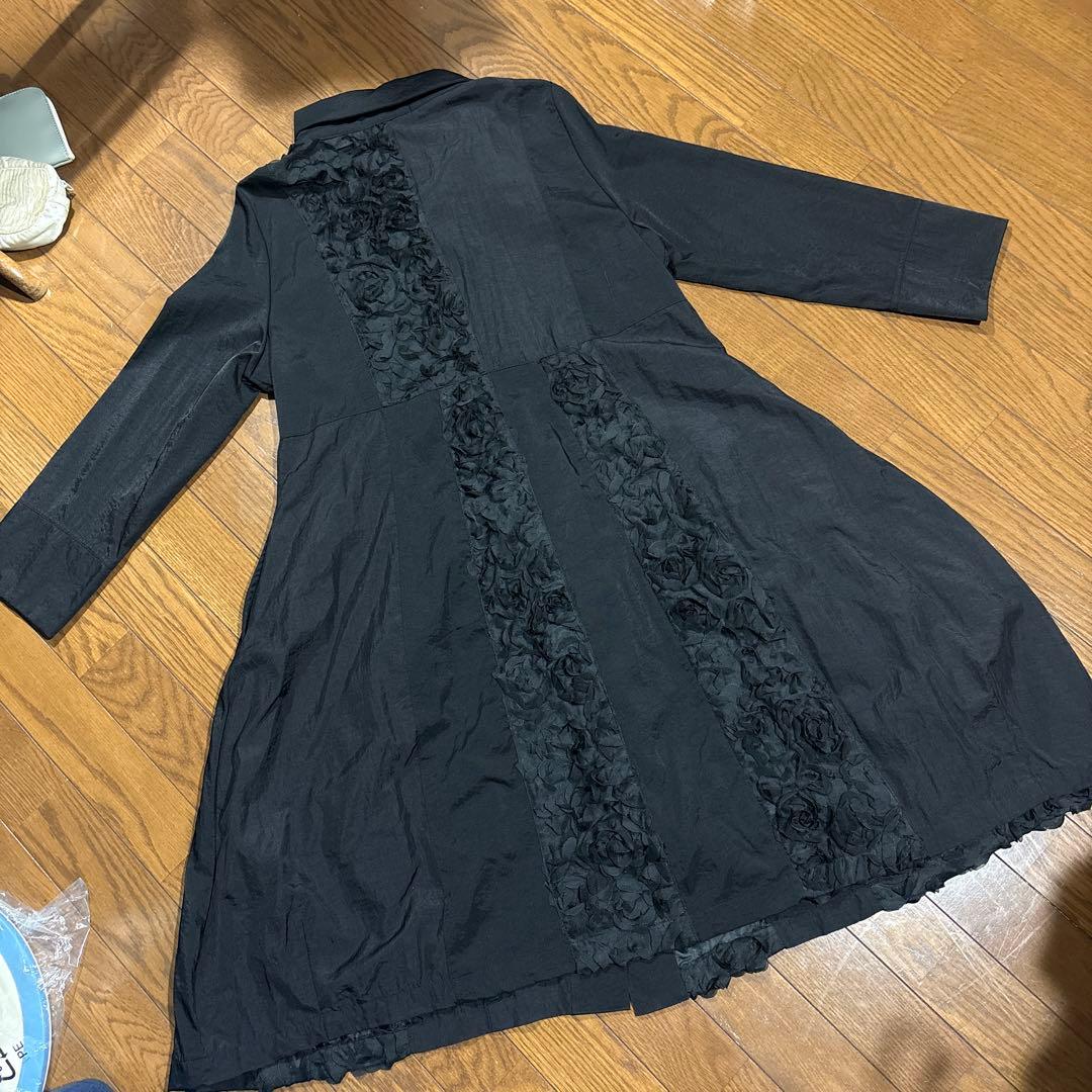 新品　Lascolinas ラスコリナス　ロングコート　黒