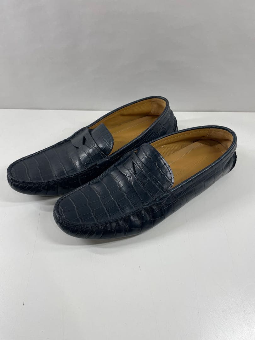 李*ル様 GIORGIO ARMANI 本革 クロコ型押し ブラック サイズ9