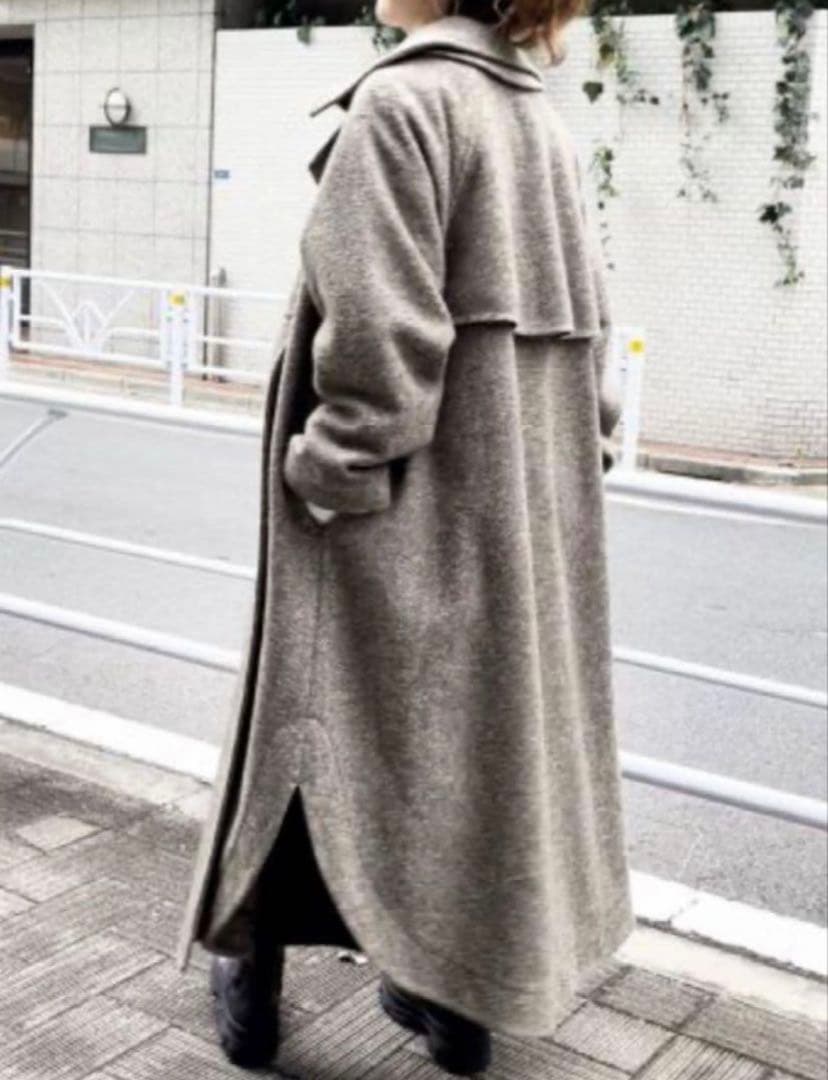 スピックアンドスパン Wスライバー ヘリンボーンコート