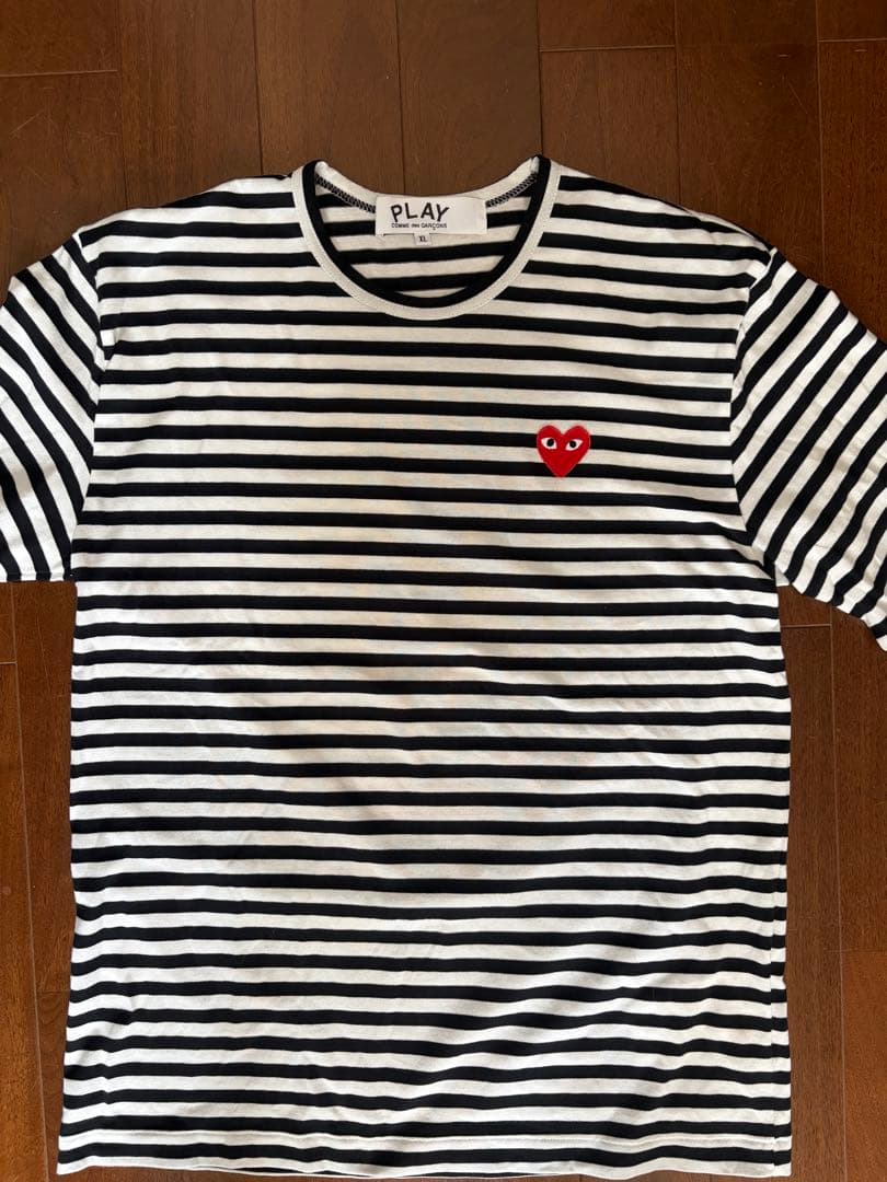 PLAY COMME des GARCONSボーダー ハート　ロングTシャツ