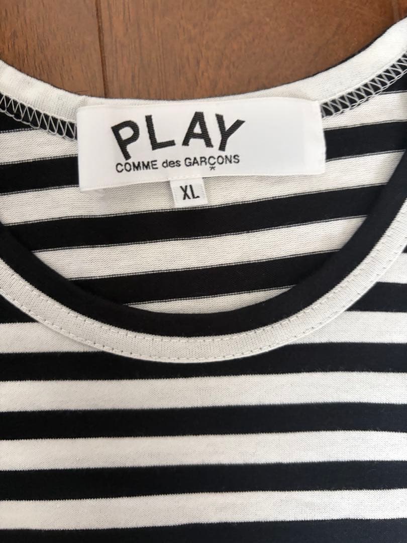 PLAY COMME des GARCONSボーダー ハート　ロングTシャツ