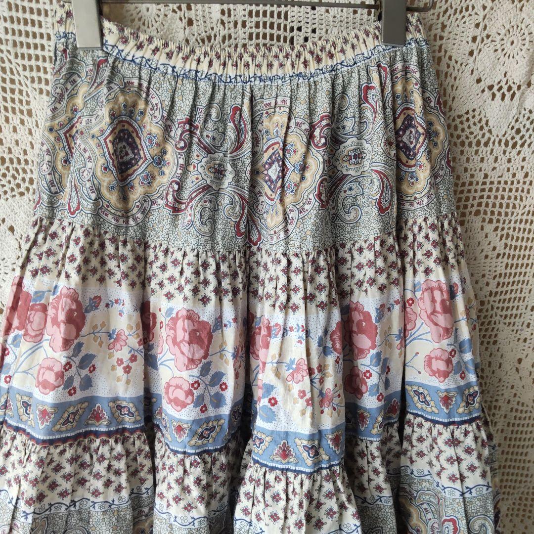 フランス古着　プロヴァンススカート　ロングスカート