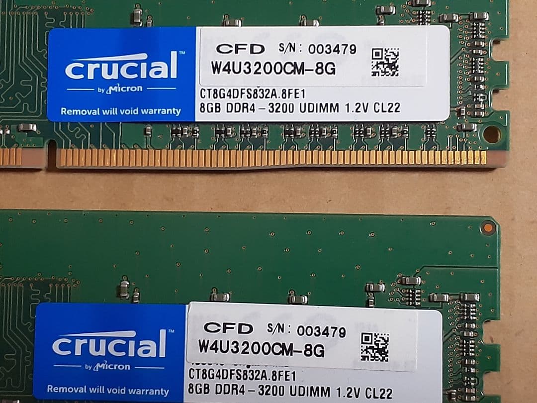 ddr4 -3200 　メモリ　8GB ×2 16GB