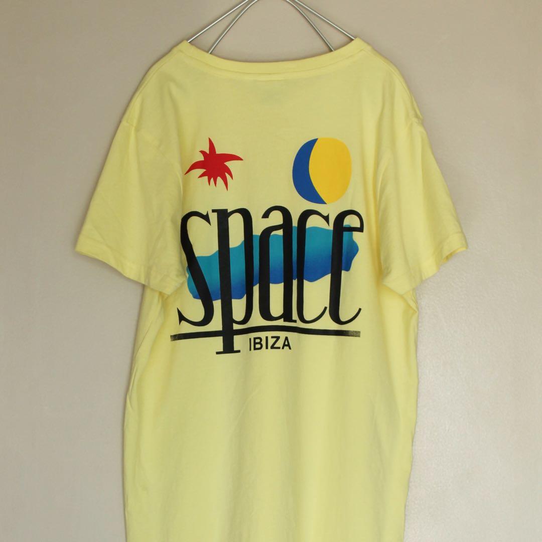 EURO古着 00s Space Ibiza イビサ 本物 ロゴ テクノTシャツ