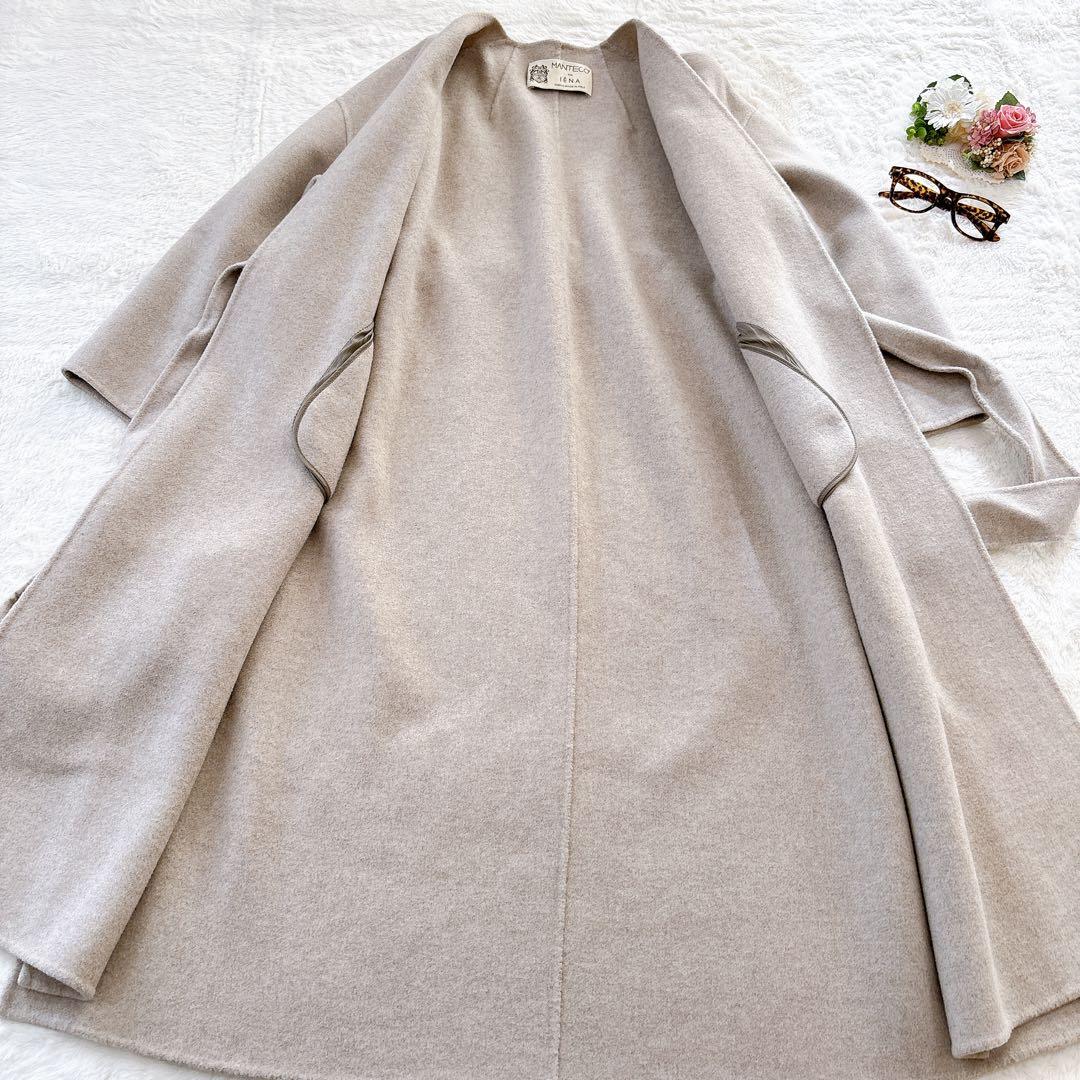 【美品】イエナ ロングコート イタリア製 ウール100 ベージュ 高級 アウター