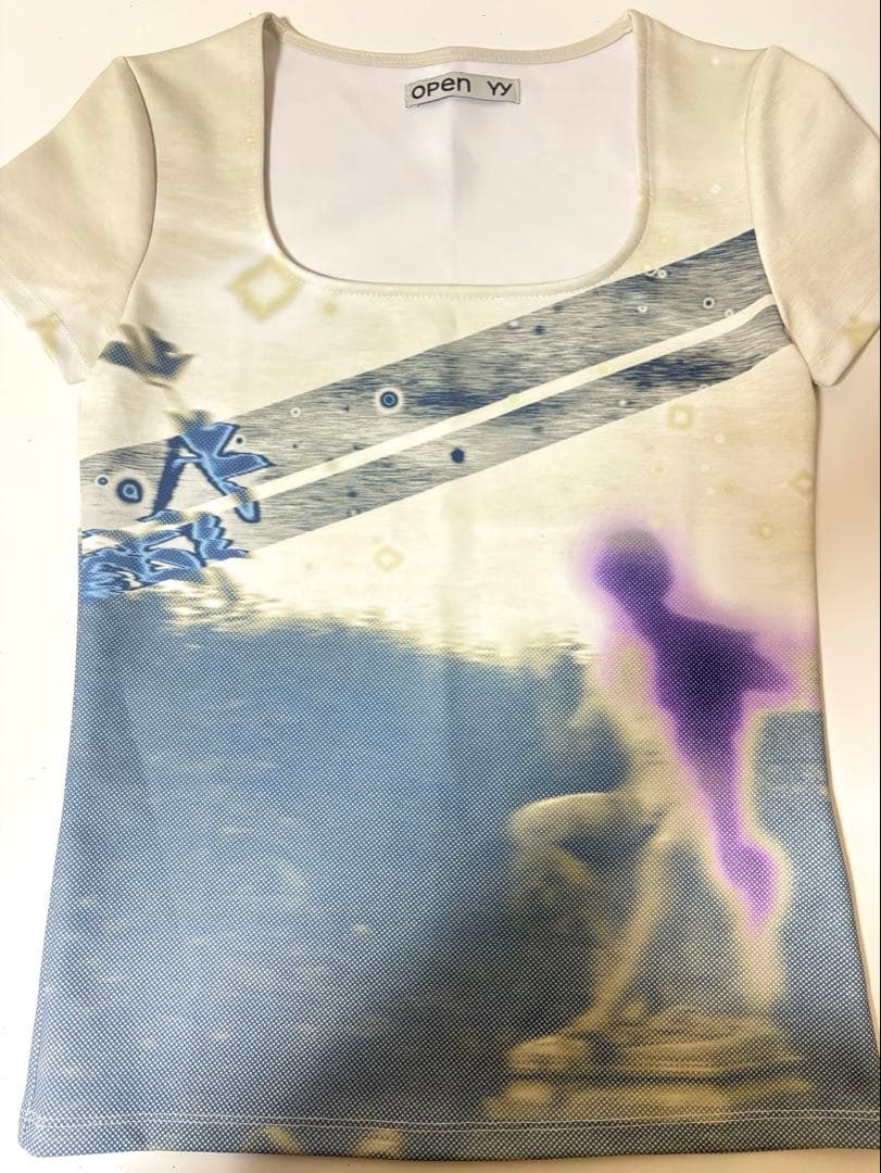OPEN YY グラフィックプリント 半袖Tシャツ