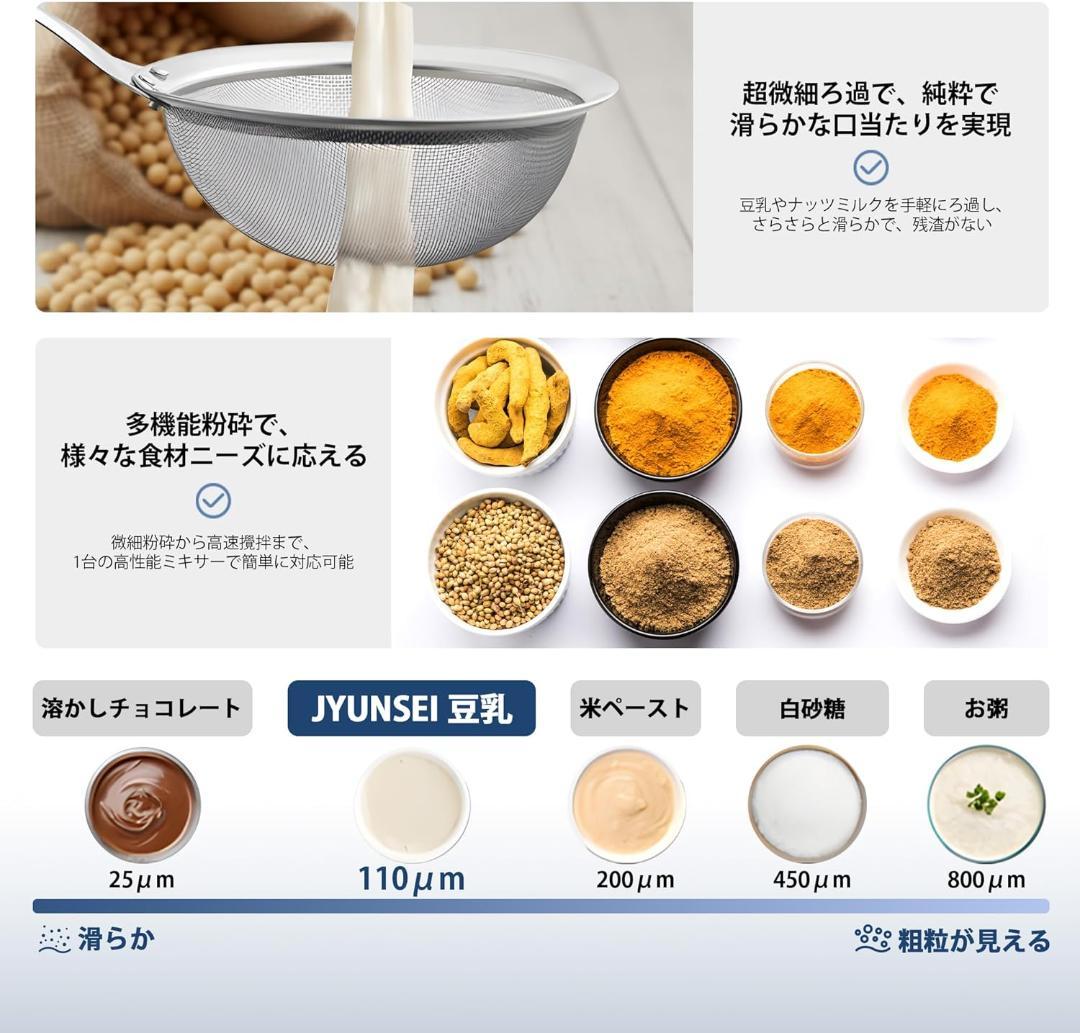 JYUNSEI 加熱式ミキサー 豆乳メーカー 大容量 1.75L 氷も砕ける