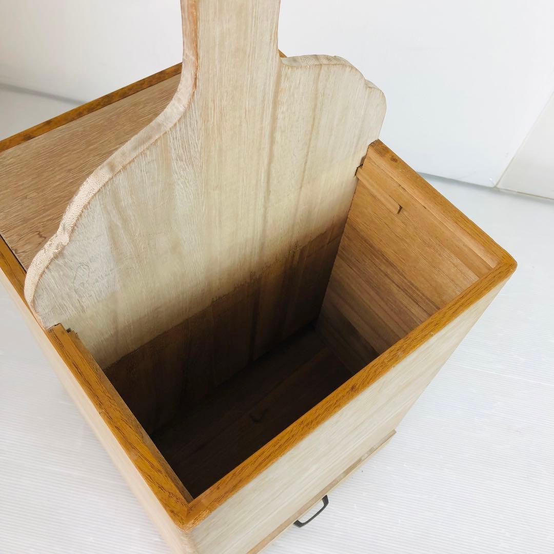 三味線立て 桐立箱 引出 収納スタンド 蓋付き 木製 桐製