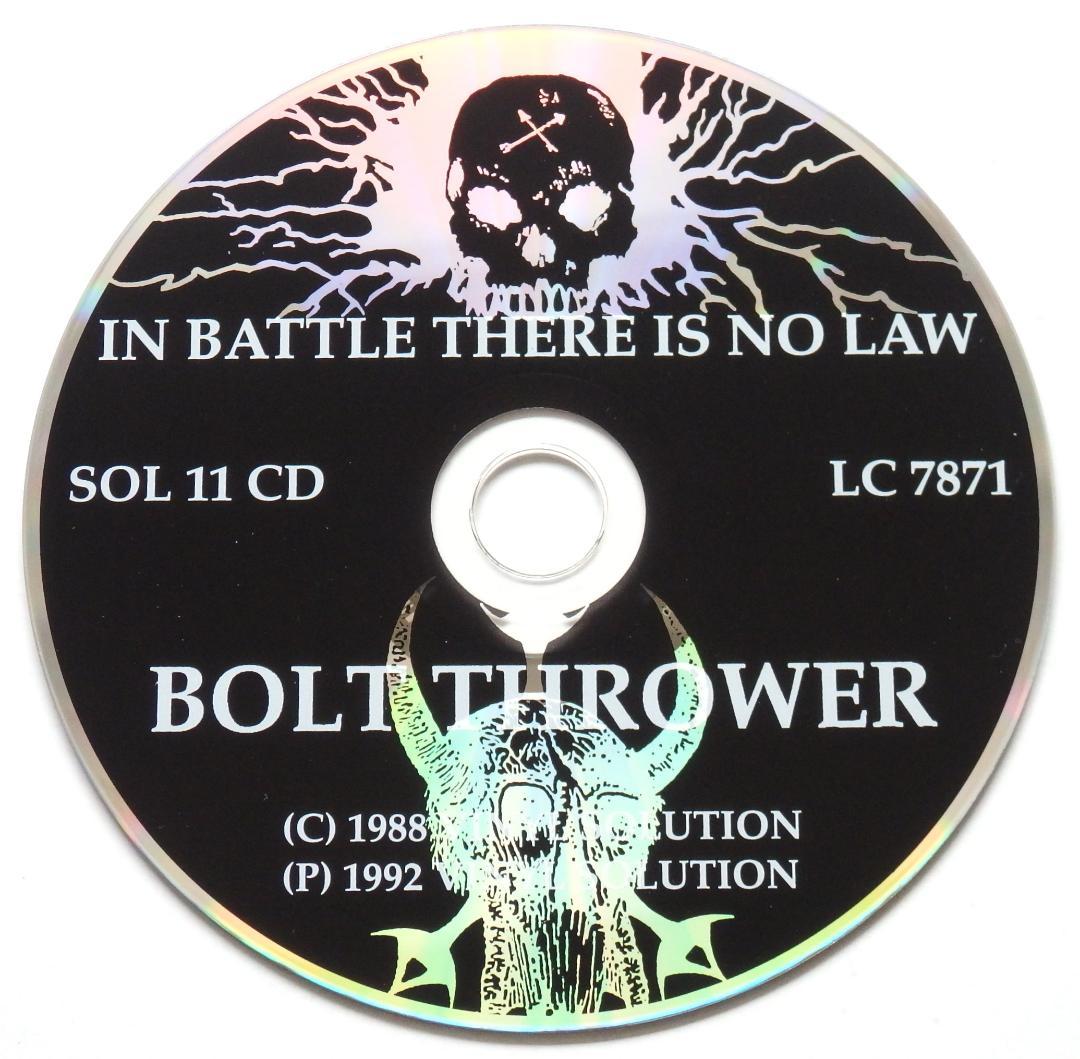 洋楽 BOLT THROWER In Battle There Is No Law