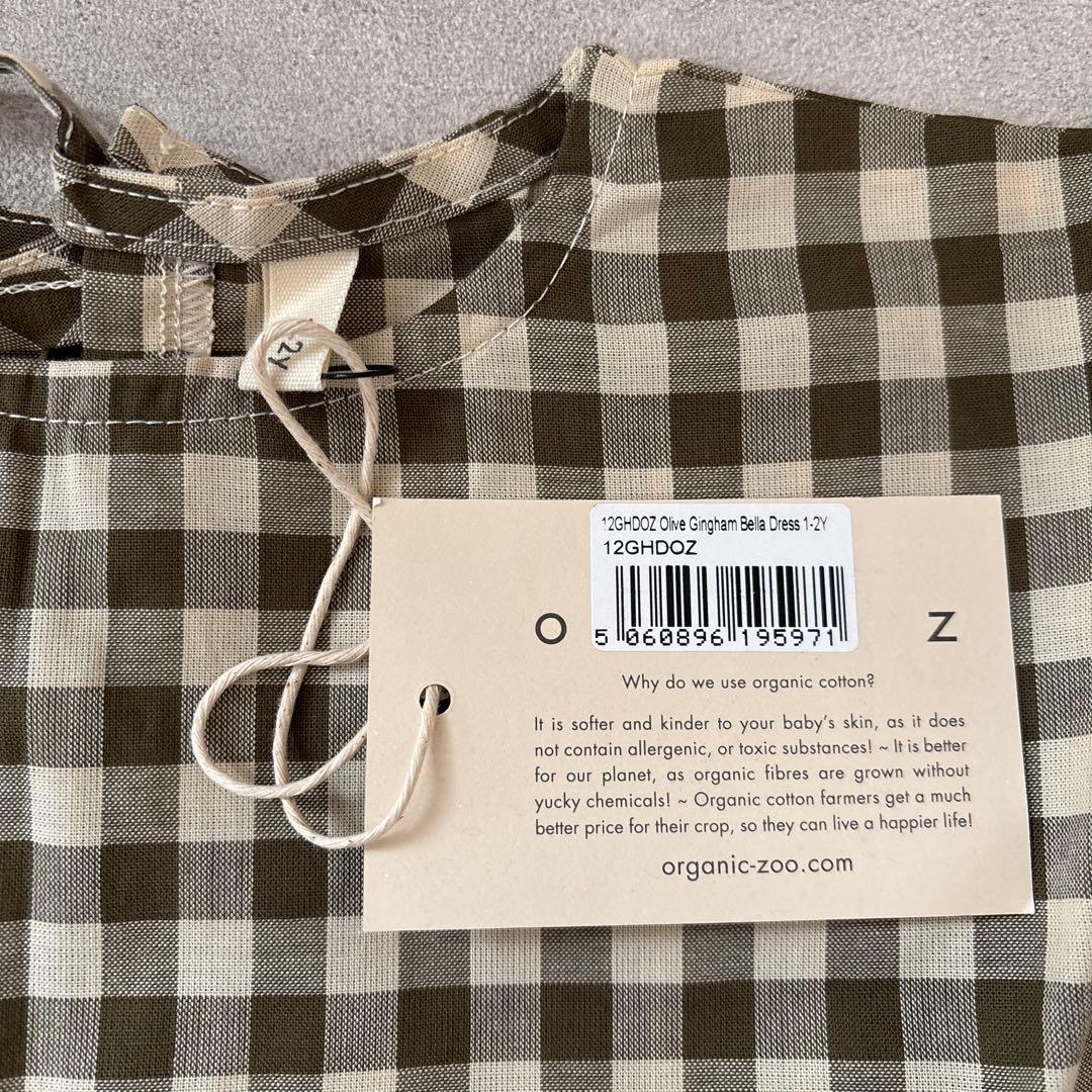 ワンピース organic zoo Olive Gingham Bella Dress