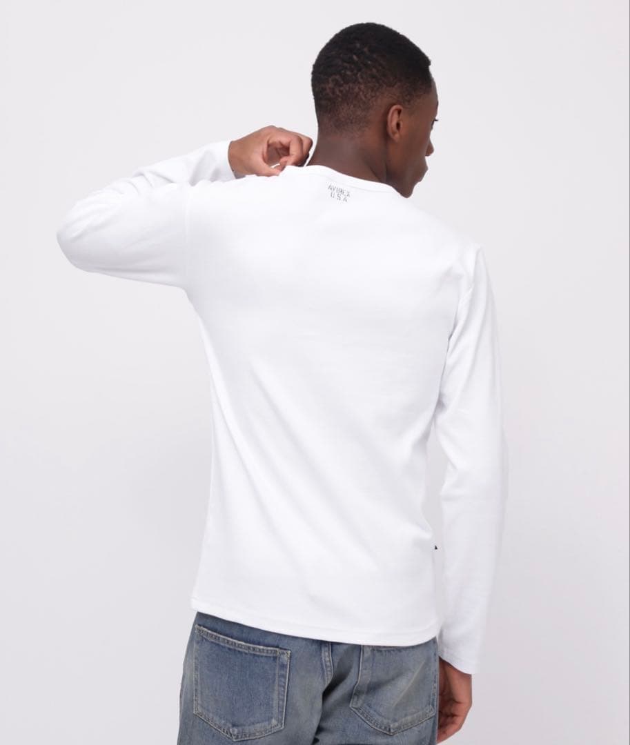 AVIREX ロングTシャツ 白 黒 2枚セット