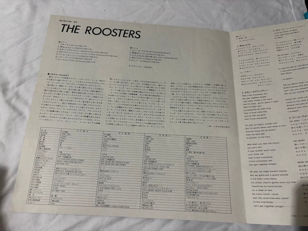 【LP】THE ROOSTERS / レコード