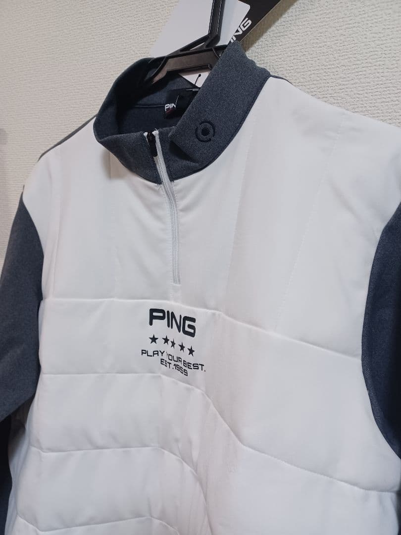 ★新品★ピン　PING エアーフレイク ハイネックゴルフシャツブルゾンLL
