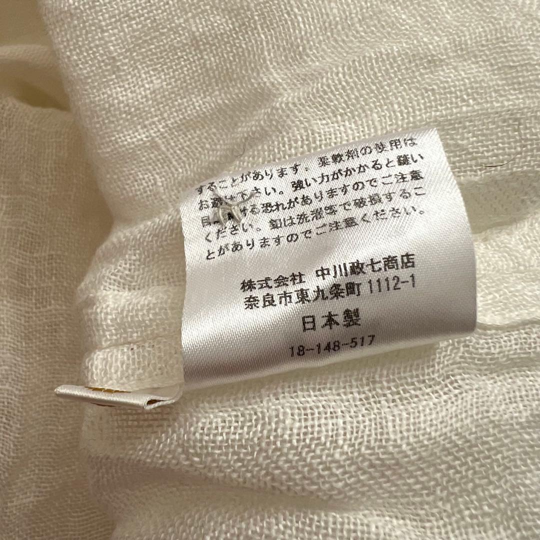 良品　中川政七商店　シャツワンピース　総リネン　チュニック　ノースリーブ　麻