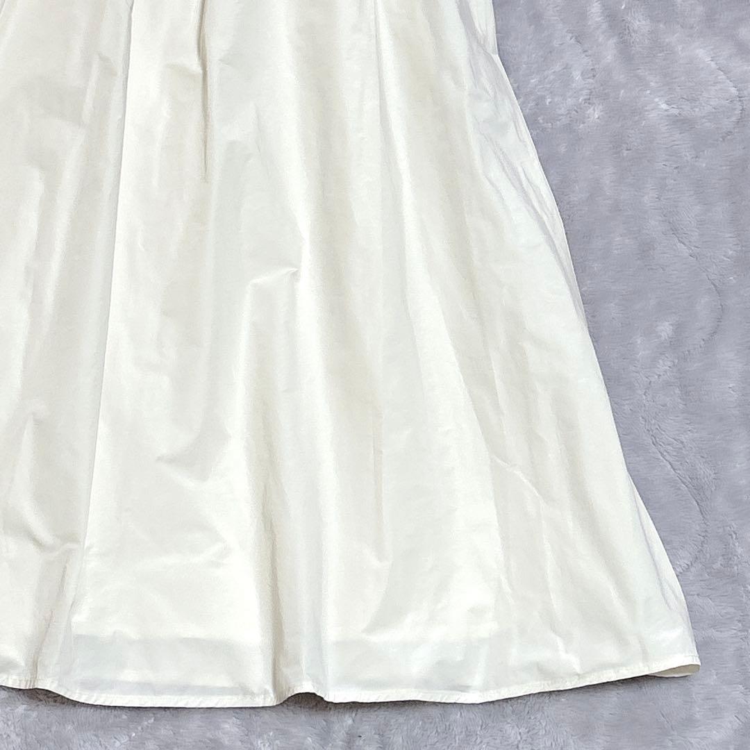 新品タグ付❤︎完売品 25SS IENA タフタフレアスカート 38 ホワイト